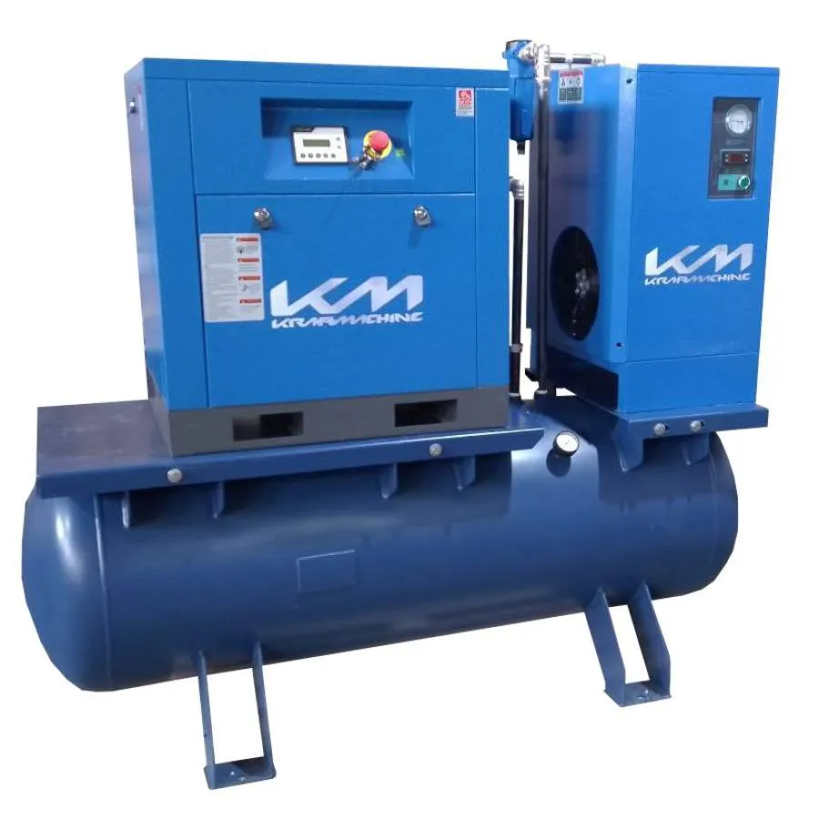 Винтовой маслозаполненный компрессор на ресивере/с осушителем KraftMachine КМ7,5-8рВ-500/О SUMA (IP 55)