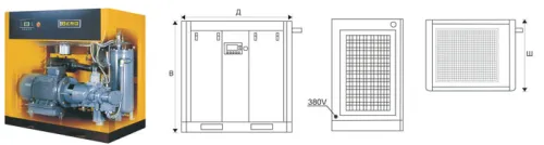 Винтовой компрессор Berg BK-400-E 8