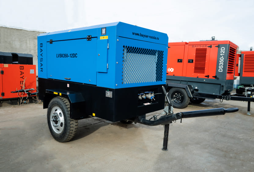 Дизельный передвижной компрессор BAYSAR LVSK350-12DC